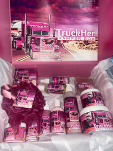 TruckHer Route to Beauty on the road pamper box AVAILABLE 9/1. After pay available!